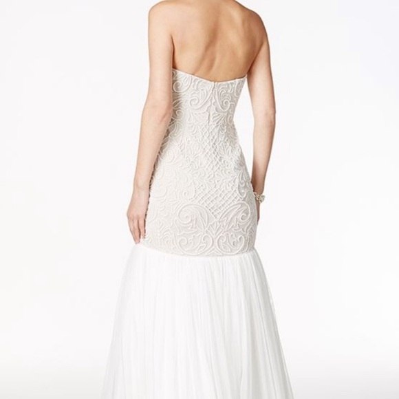 Adrianna-Papell beaded strapless long gown - Picture 2 of 6